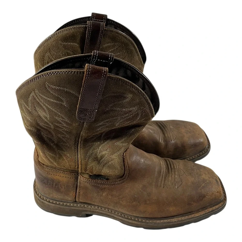 Ariat Workhog Steel Toe Waterproof Work Boots Men's Size 11D Used